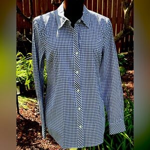 NWOT VINEYARD VINES s4 navy check oxford-sltly fitted-cotton w/3% spandex